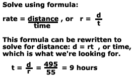 Ratios And Proportions Distance Rate And Time First Glance